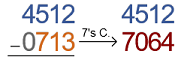 7's complement subtraction step 2
